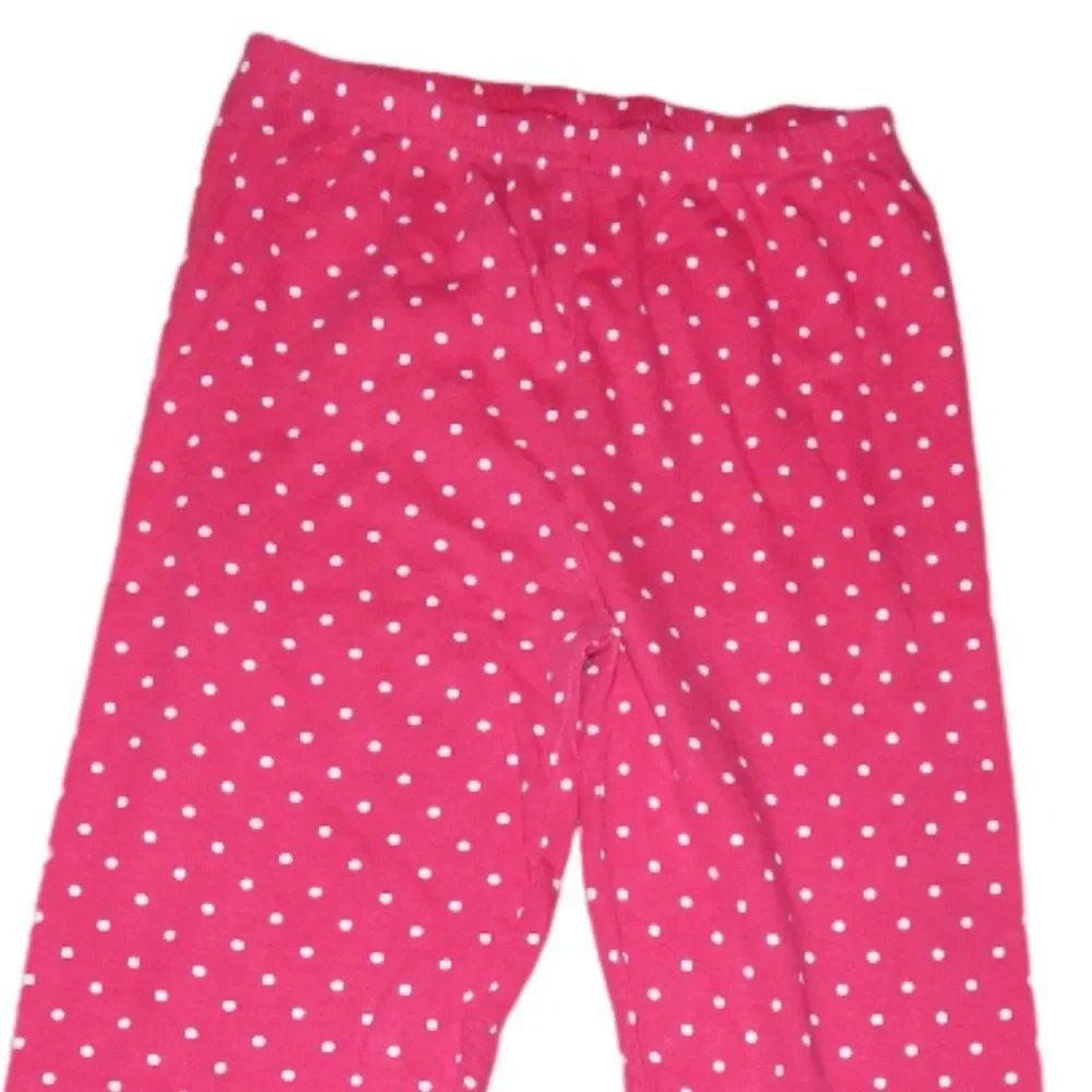 Gymboree girls size 12 hot pink polka dot sleepwear 100% cotton pajama pants